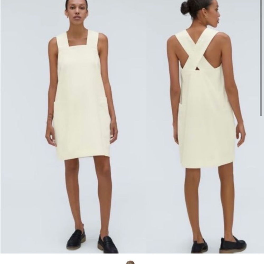 EVERLANE cross back apron dress